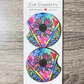 Rainbow Leopard Sunflower Car Coasters - Neon Sunflower Cute Car Coasters - Car Accessories - Gifts for Her - Gifts Under 10