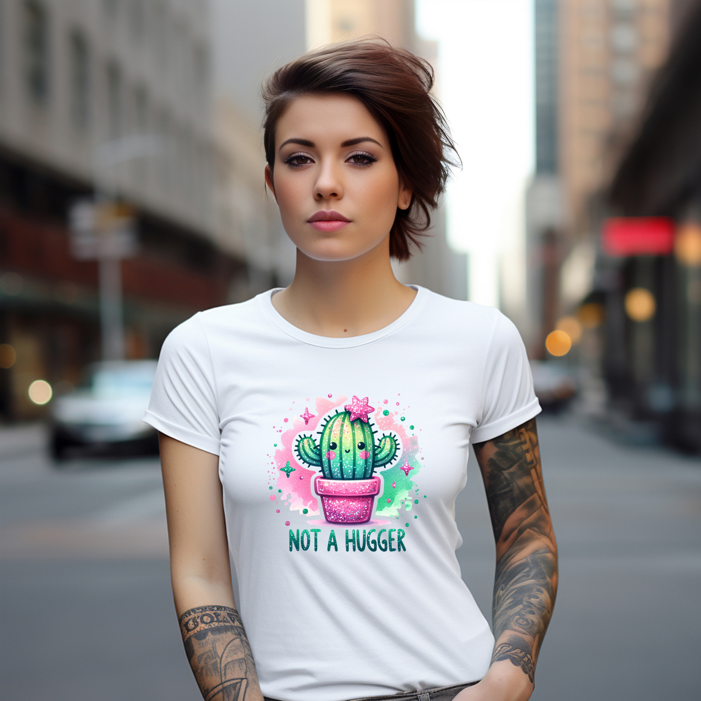 Not a Hugger Cute Cactus Women's T-Shirt