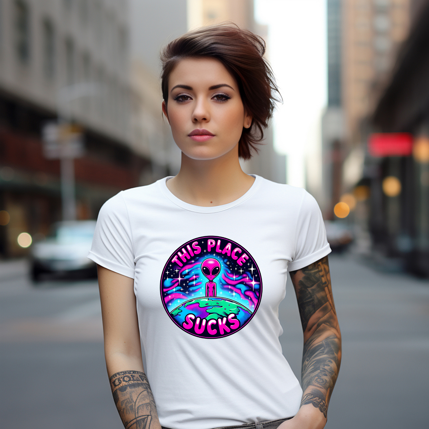 This Place Sucks Alien Women's T-Shirt