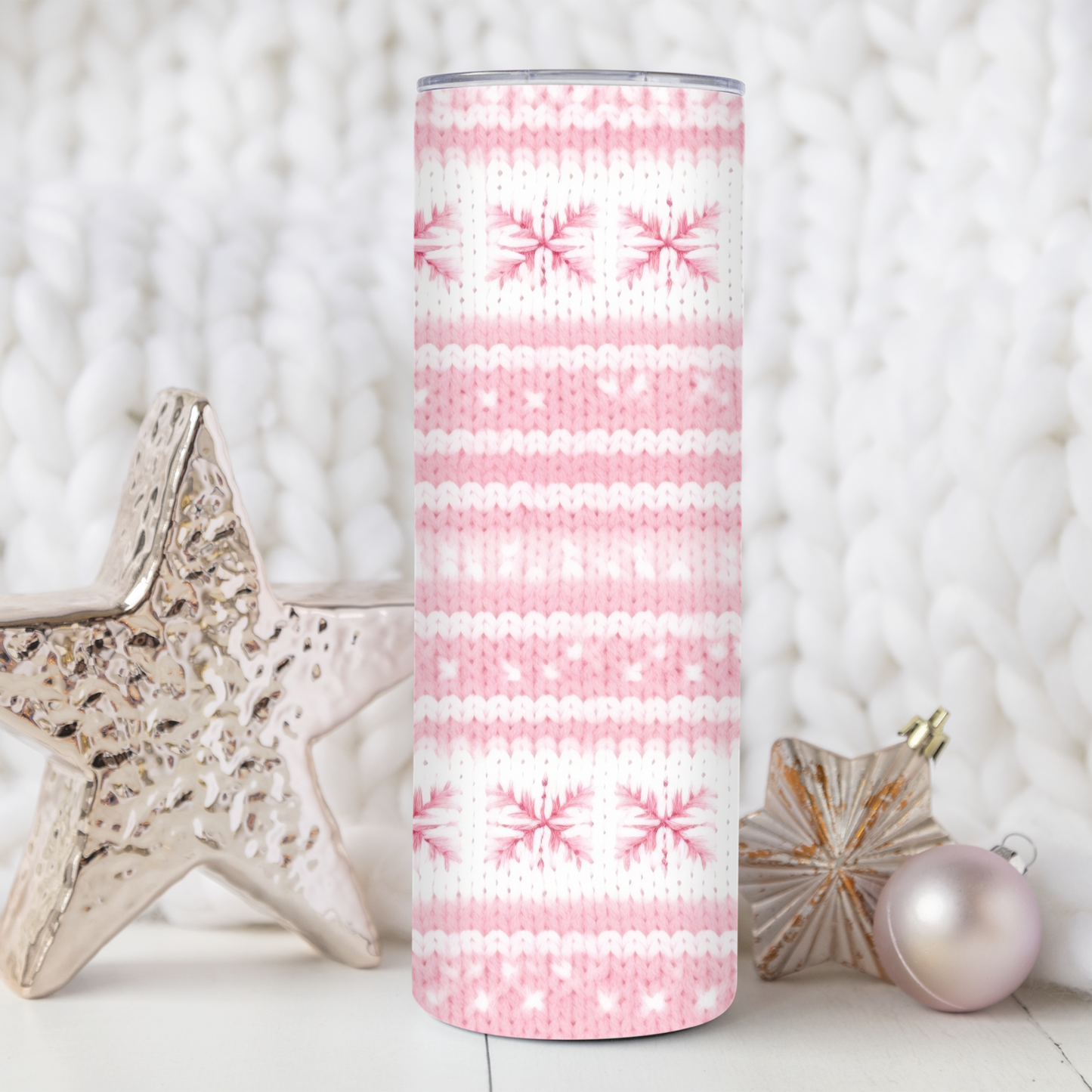 Pink Ugly Sweater Christmas 20oz Tumbler