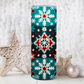 Teal Snowflakes Ugly Sweater Christmas Tumbler