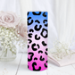 Blue and Pink Ombre Cheetah Print 20oz Tumbler