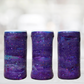 Purple Unicorn Galaxy Slim Can Tumbler / Purple & Glitter Swirl Tumbler