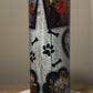 Rustic Gray Wood Grain Dog Paw Custom Photo 20oz Tumbler