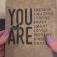 You Are Enough Journal - Distressed Journal - Writing Journal - Diary - Writers Gift - Diary Gift - Journal Gift