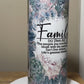 Family Blue Floral Custom Polaroid Photo 20oz Tumbler - Photo Tumblers - Custom Tumblers - Gift for Moms - Gift for Sisters - Photo Gifts