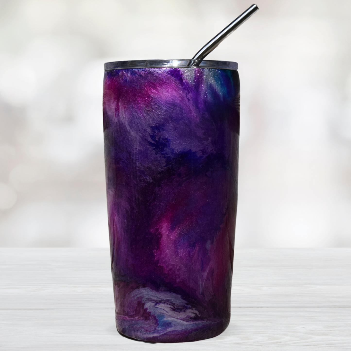 Pink, Purple & Blue Tie Dye Swirl Style Tumbler